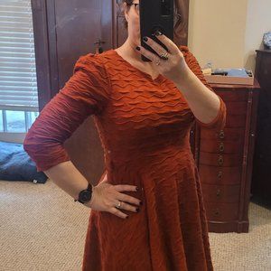 dark orange sweater dress